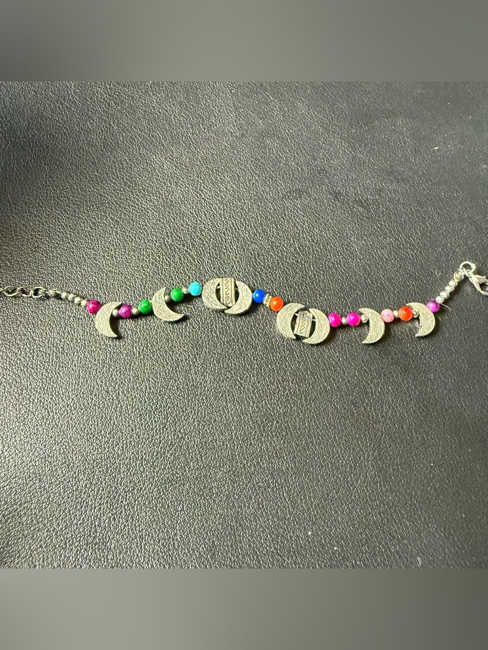 Moon Phase Bead and Charm Bracelet